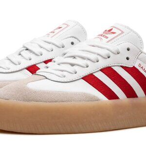 Adidas Sambae Womens - Red Stripe/Gum bottom